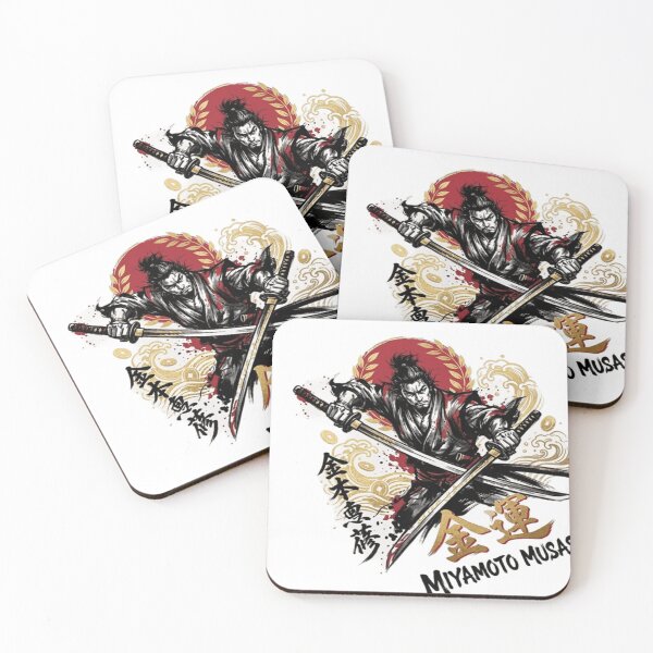 Item preview, Miyamoto Musashi Golden Fortune - Samurai Prosperity Sumi-e Art designed and sold by SAMURAI-KAMON.