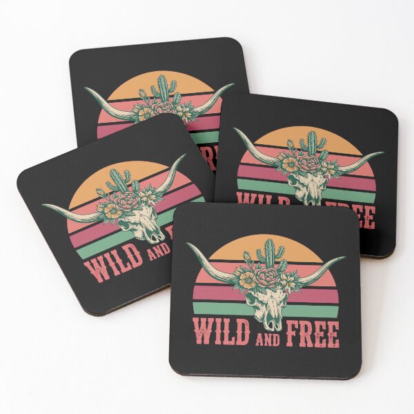 Item preview, Wild and Free Longhorn Skull Retro Sunset designed and sold by mikoala50.