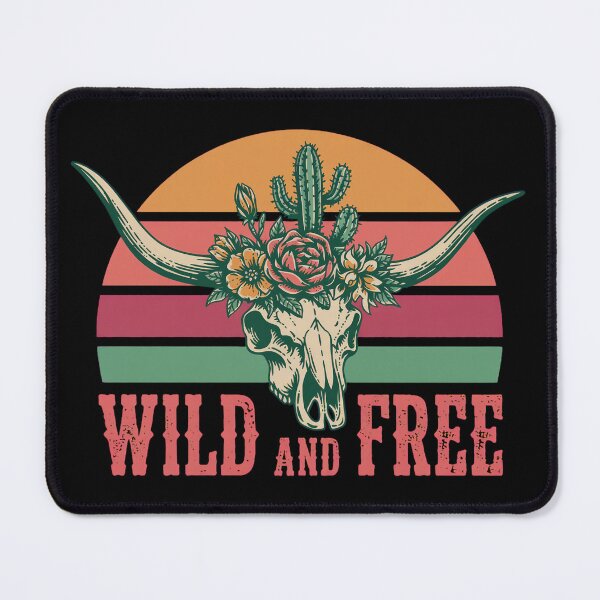 Item preview, Wild and Free Longhorn Skull Retro Sunset designed and sold by mikoala50.