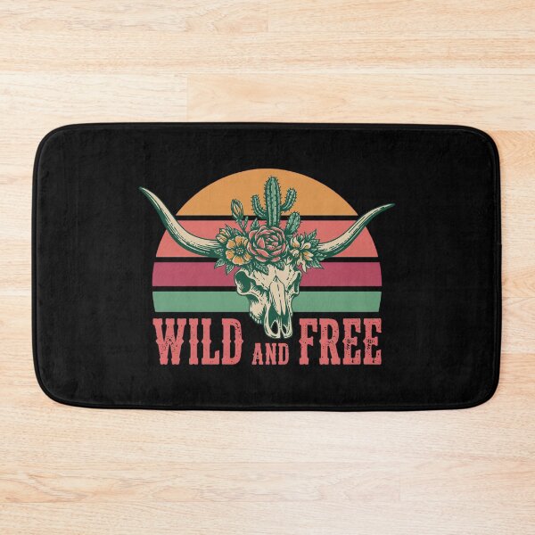 Item preview, Wild and Free Longhorn Skull Retro Sunset designed and sold by mikoala50.