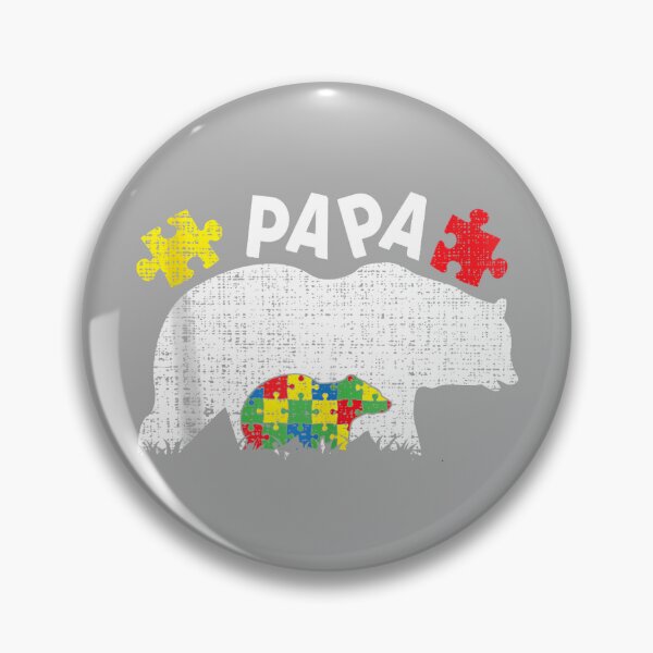 Item preview, Autism Dad Bear Papa Colorful Puzzle April Autism Awareness Tank Top designed and sold by KathieFaugh.