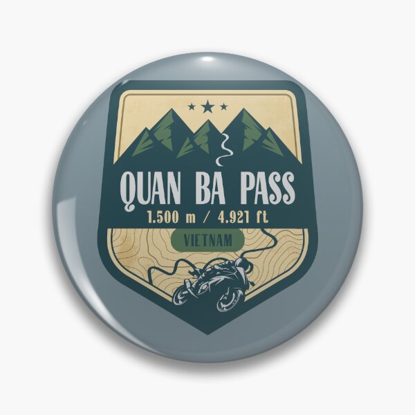 Item preview, Quan Ba Pass Ha Giang Vietnam Biker Badge designed and sold by CynthiaGraphics.