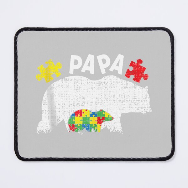 Item preview, Autism Dad Bear Papa Colorful Puzzle April Autism Awareness Tank Top designed and sold by KathieFaugh.