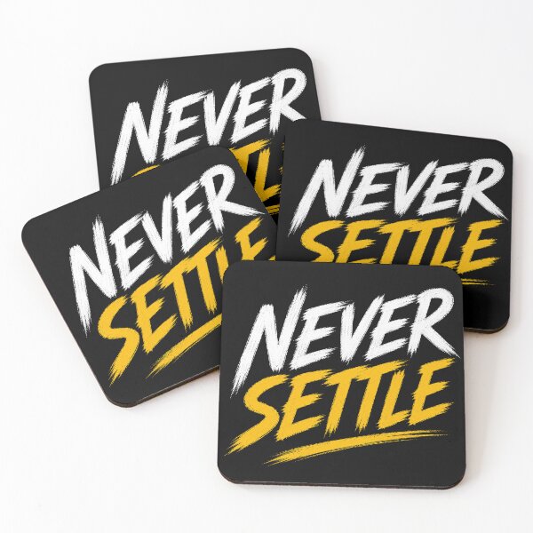 Item preview, Never Settle Motivation Design | Ambition and Success Typography designed and sold by the-dovlat.