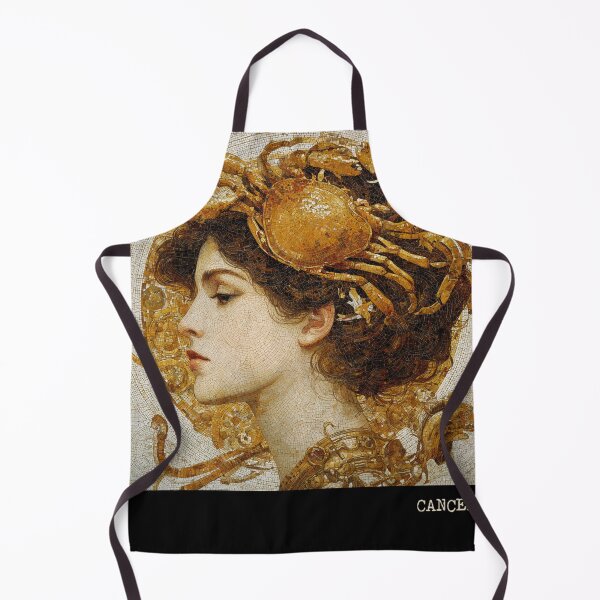 Item preview, Cancer Zodiac Art - Vintage Nouveau Golden Crab Goddess designed and sold by KissMyBerry.