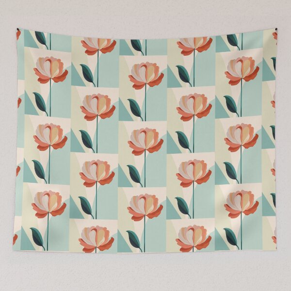 Item preview, Abstract Mid Century Modern Floral Art designed and sold by LafinaArt.