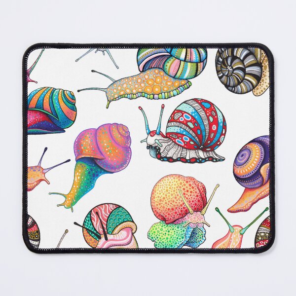Item preview, Rainbow Snails pattern designed and sold by wonderikart.