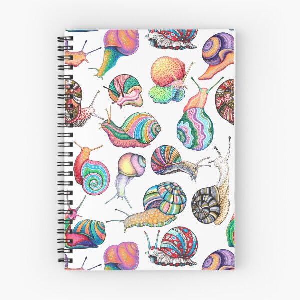 Item preview, Rainbow Snails pattern designed and sold by wonderikart.