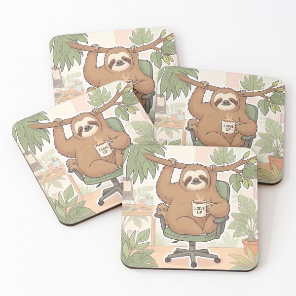 Item preview, Sloth Burnout Sticker – Still Loading Work Humor designed and sold by SoftAuraStudi0.