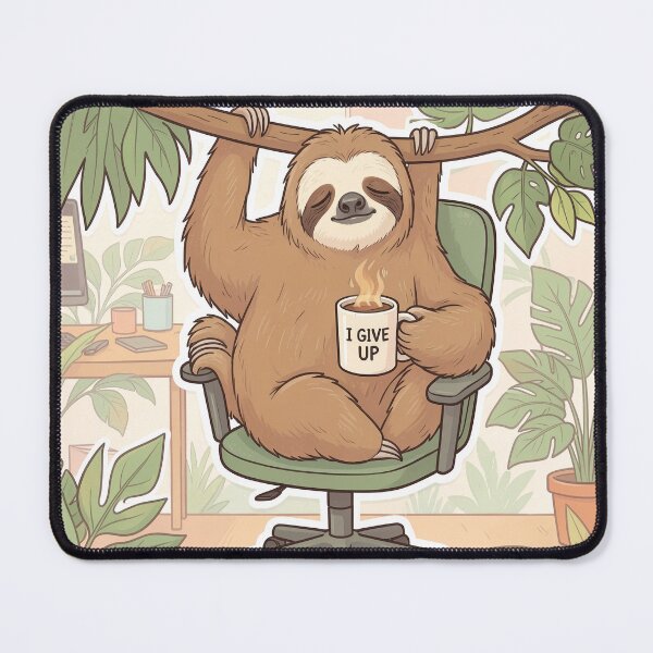Item preview, Sloth Burnout Sticker – Still Loading Work Humor designed and sold by SoftAuraStudi0.