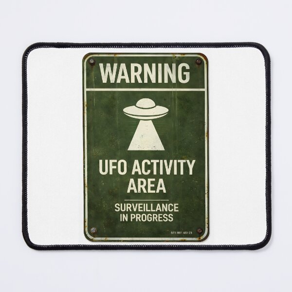 Item preview, Warning - UFO Activity Area | Military Sign designed and sold by Artist18XF.