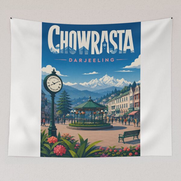 Item preview, Chowrasta Square Darjeeling Himalayan Town West Bengal designed and sold by Places On Earth.