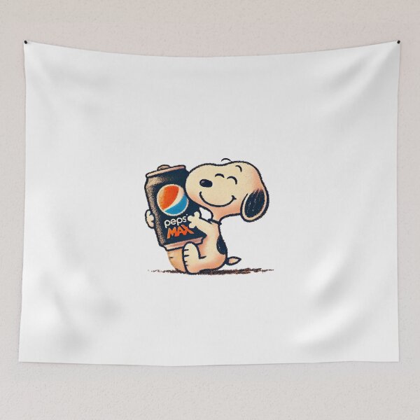 Item preview, Snoopy Loving Pepsi Max Cartoon Fan Art designed and sold by Moonpaw-Whimsy.