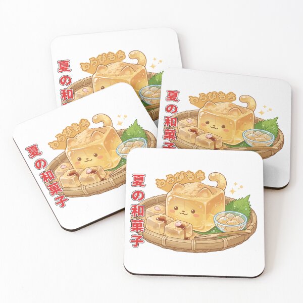 Item preview, Kawaii Warabi Mochi Cat Dessert designed and sold by Muri Neko.