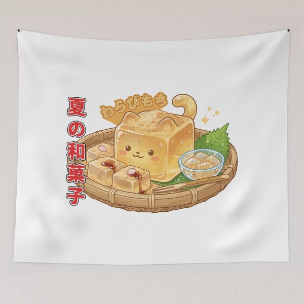 Item preview, Kawaii Warabi Mochi Cat Dessert designed and sold by Muri Neko.
