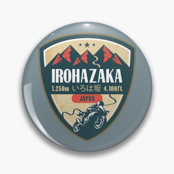 Item preview, Irohazaka Road Nikko Japan Biker Badge designed and sold by CynthiaGraphics.