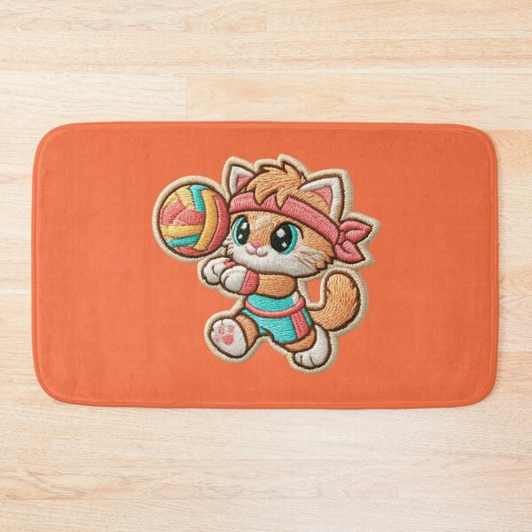 Item preview, Cute Volleyball Kitten Patch designed and sold by MegaNovaArt.
