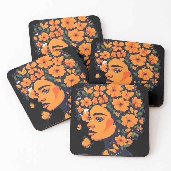 Item preview, Butterfly Bloom Goddess – Floral Beauty Silhouette Art designed and sold by halibutgoatramb.