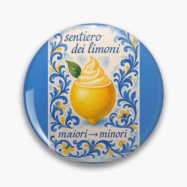 Item preview, The Lemon Path Maiori–Minori – Lemon Sorbet Mediterranean Tile Watercolor Design designed and sold by EmeraldeaArt.