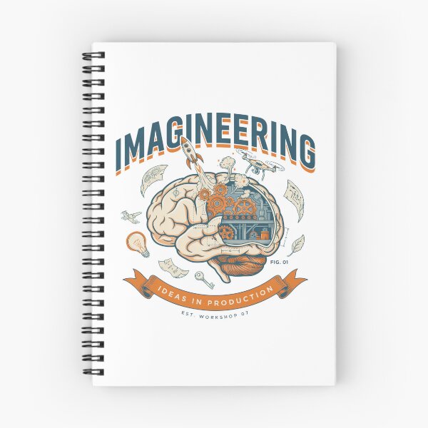 Item preview, Imagineering Ideas in Production – Creative Engineering Brain Blueprint Design designed and sold by ArcticFoxStudio.