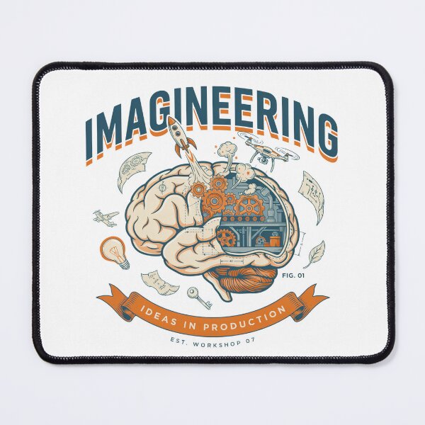 Item preview, Imagineering Ideas in Production – Creative Engineering Brain Blueprint Design designed and sold by ArcticFoxStudio.