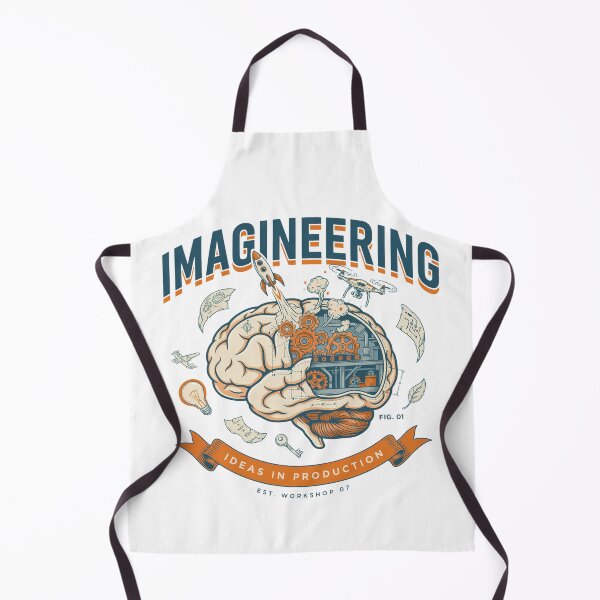 Item preview, Imagineering Ideas in Production – Creative Engineering Brain Blueprint Design designed and sold by ArcticFoxStudio.