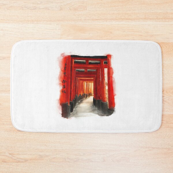Item preview, Fushimi Inari Torii Gate Watercolor Print, Immersive Shrine Path Wall Art designed and sold by JPrintsInc.
