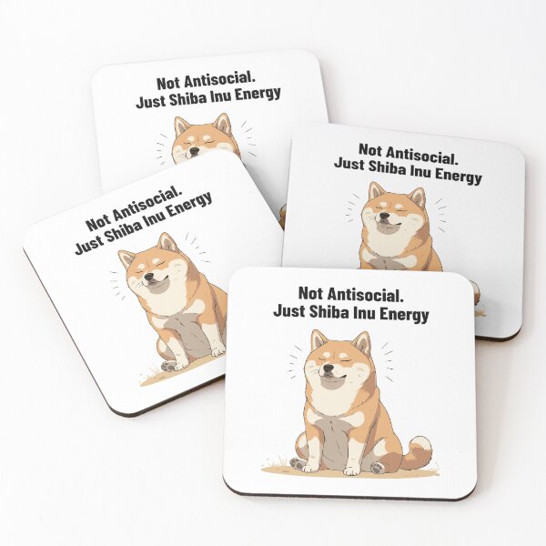 Item preview, Funny Shiba Inu  - Not Antisocial Just Shiba Inu Energy -   Introvert Dog Lover Gift designed and sold by Happy Hues.