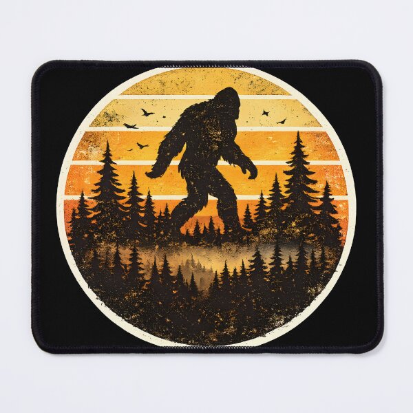 Item preview, Retro Bigfoot Sunset Silhouette Vintage Sasquatch Forest Sticker T Shirt designed and sold by Akter-sikder.