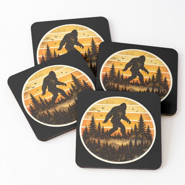 Item preview, Retro Bigfoot Sunset Silhouette Vintage Sasquatch Forest Sticker T Shirt designed and sold by Akter-sikder.