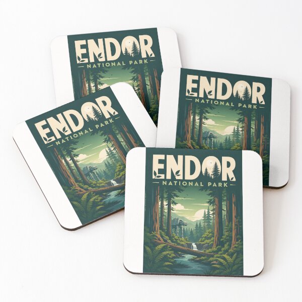Item preview, Endor National Park Redwood Forest Galactic Landscape Inspired by Endor Moon designed and sold by Places On Earth.