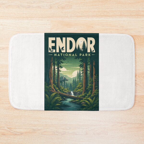 Item preview, Endor National Park Redwood Forest Galactic Landscape Inspired by Endor Moon designed and sold by Places On Earth.