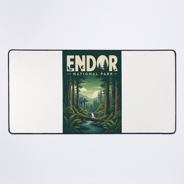 Item preview, Endor National Park Redwood Forest Galactic Landscape Inspired by Endor Moon designed and sold by Places On Earth.