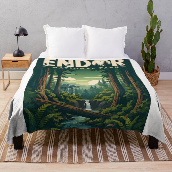 Item preview, Endor National Park Redwood Forest Galactic Landscape Inspired by Endor Moon designed and sold by Places On Earth.