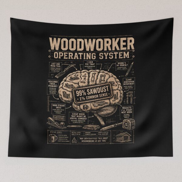 Item preview, Woodworker Operating System 99% Sawdust Funny Woodworking designed and sold by THREE LITTLE BEANS.