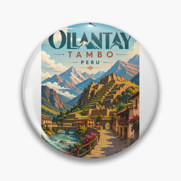 Item preview, Ollantaytambo in Sacred Valley Peru Inca Ruins with Andes Mountains designed and sold by Places On Earth.