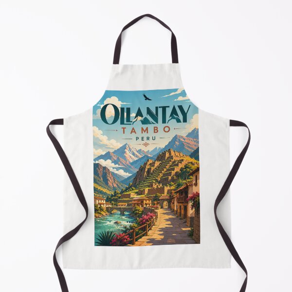 Item preview, Ollantaytambo in Sacred Valley Peru Inca Ruins with Andes Mountains designed and sold by Places On Earth.