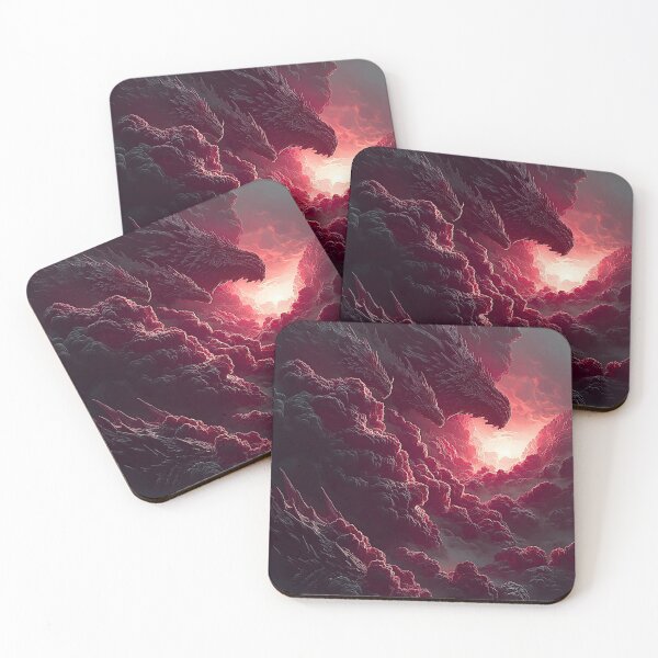 Item preview, Dark Crimson Dragon Fantasy Art Print designed and sold by JPrintsInc.