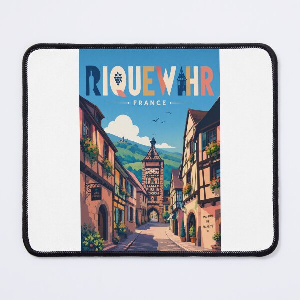 Item preview, Riquewihr Alsace France Medieval Wine Route Village designed and sold by Places On Earth.