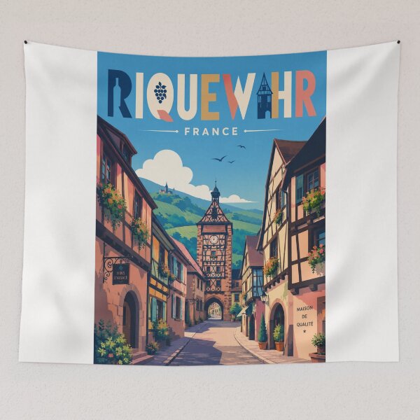 Item preview, Riquewihr Alsace France Medieval Wine Route Village designed and sold by Places On Earth.