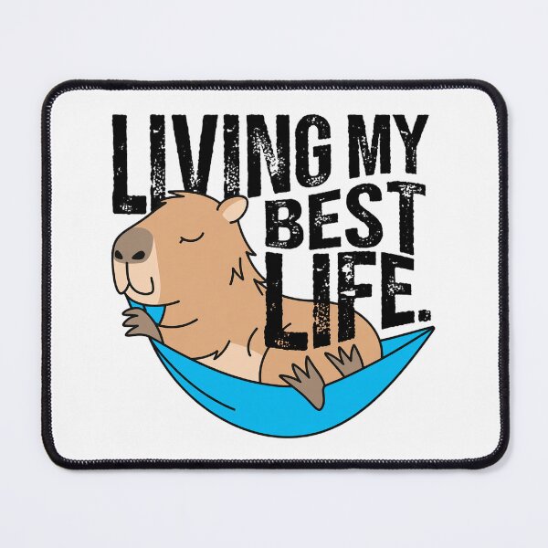 Item preview, Cute Capybara Living My Best Life Hammock Chill designed and sold by mikoala50.