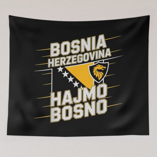 Item preview, Bosnia And Herzegovina National Football Team Hajmo Bosno Pride Lion Design designed and sold by LanoraDamie.
