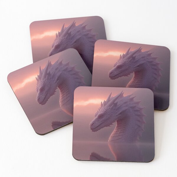 Item preview, Dragon Reflection Sunset Fantasy Art Print designed and sold by JPrintsInc.