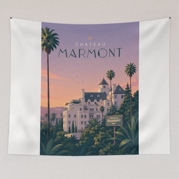 Item preview, Chateau Marmont Sunset on Sunset Boulevard Los Angeles California designed and sold by Places On Earth.