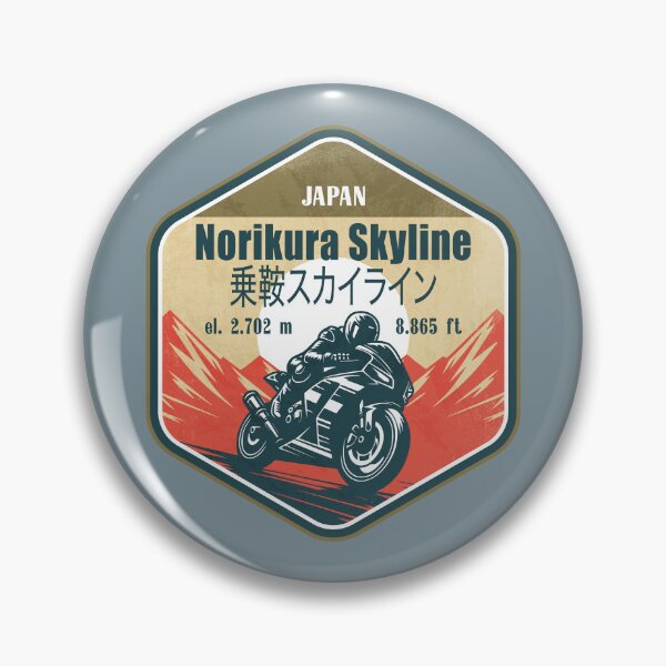 Item preview, Norikura Skyline Alps Japan Biker Badge designed and sold by CynthiaGraphics.