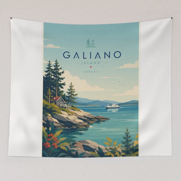 Item preview, Galiano Island Gulf Islands British Columbia Canada Coastline designed and sold by Places On Earth.