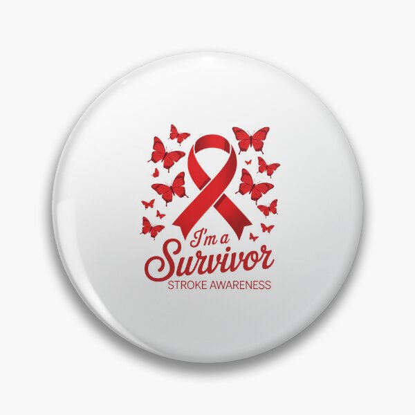 Item preview, I'm a Survivor Stroke Awareness Red Ribbon designed and sold by SapfireStuArt.