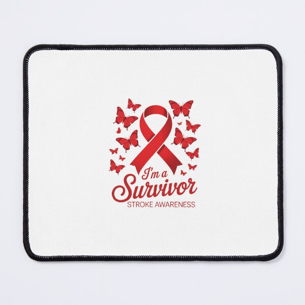 Item preview, I'm a Survivor Stroke Awareness Red Ribbon designed and sold by SapfireStuArt.