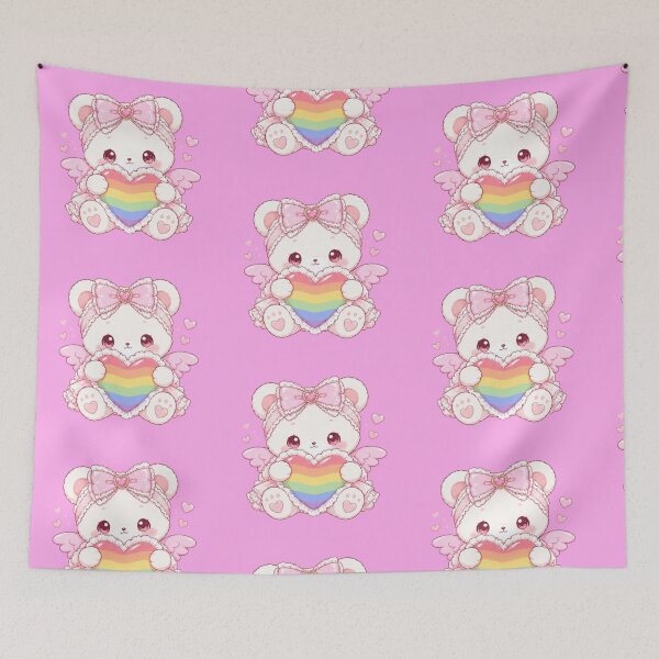 Item preview, Kawaii rainbow bear  designed and sold by fadeinkstudio.
