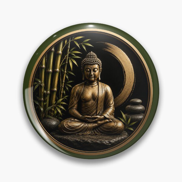 Item preview, Golden Buddha – Zen Harmony Circle designed and sold by AstraDrip Studio.